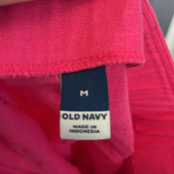 Old Navy Pink Mini Linen Skirt With Side Zipper Size Medium - Picture 6 of 7